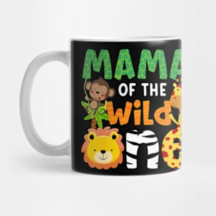 Mama of the Wild One Zoo Theme Bday Safari Jungle Animals Mug